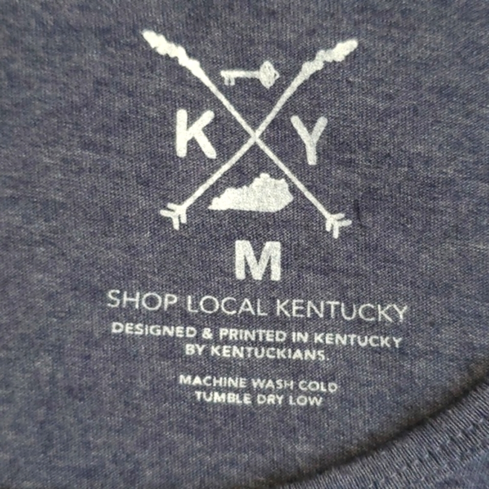 Shop Local Kentucky Red White Blue KY Shape Graphic Print Tank Top Mens Size M - Picture 10 of 11